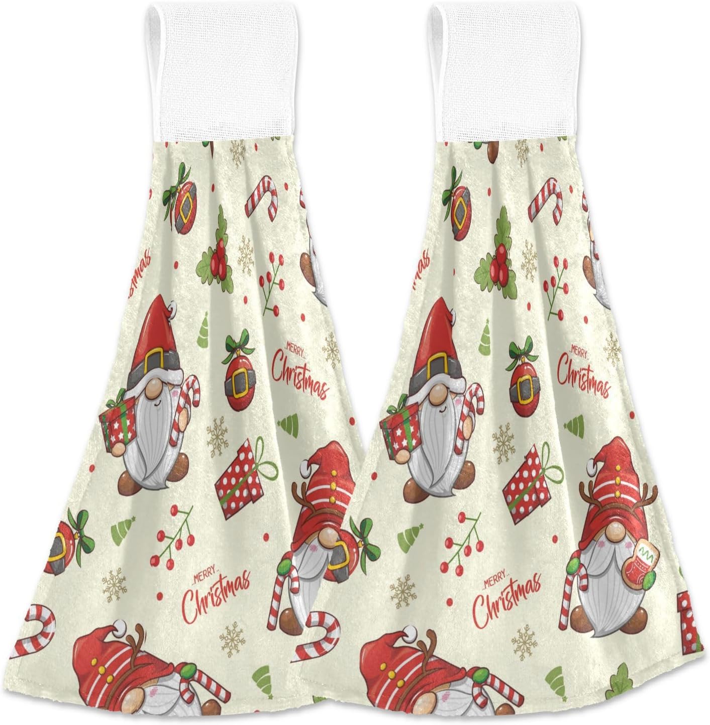 Kcldeci Merry Christmas Hanging Hand Towels,Christmas