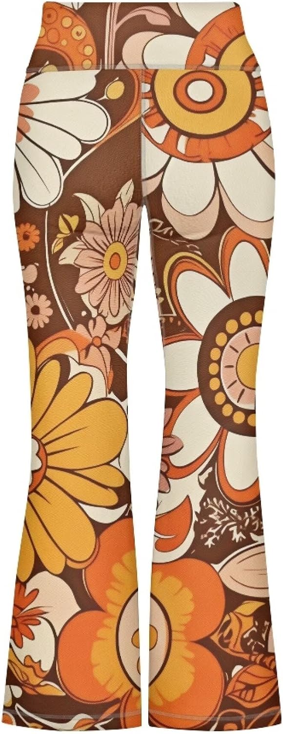 Cute Trendy High Waist Girls Leggings Flare Yoga Pants for Kids Girls Summer Breathable Bell Bottom Oufits
