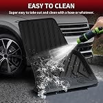 LASFIT Floor Mats for Volkswagen VW Tiguan 2018-2024, Dual Anti-Slip & Deep Dish Custom Fit All-Weather TPE Car Mats, 5+ Year Lifespan, for Volkswagen Accessories, 1st & 2nd Row