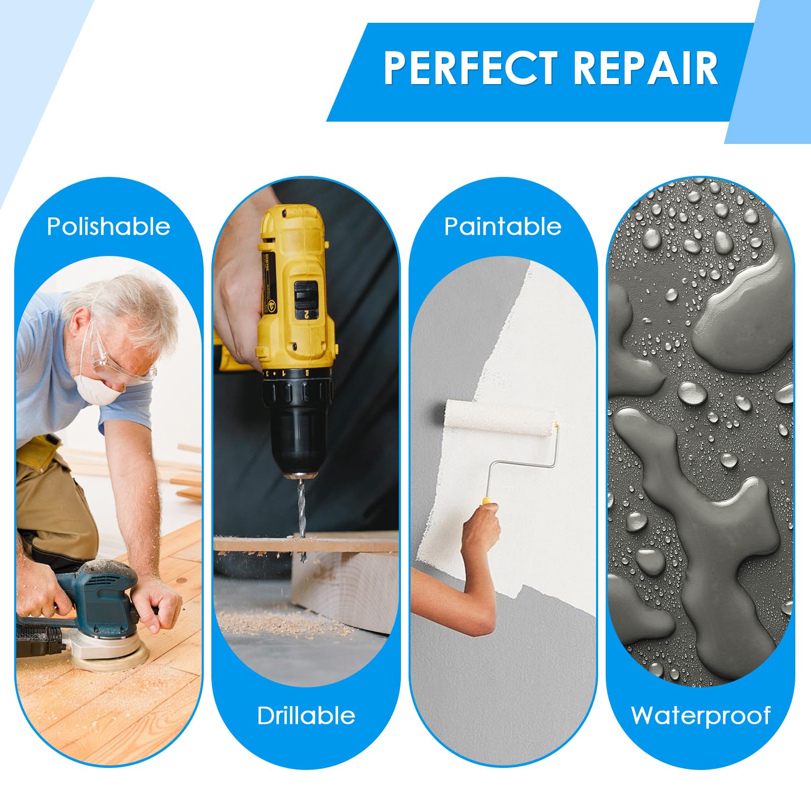 DEWEL Stucco Epossidico Bicomponente - 114g, Forabile E Carteggiabile, Per Legno, Metallo, Plastica, Marmo - Foto 5