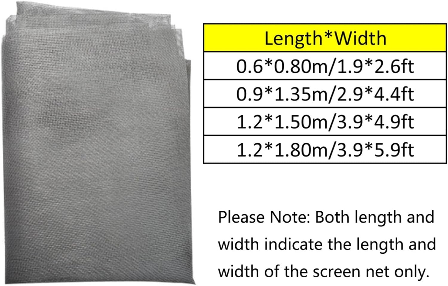 Magnetic Window Screen Adjustable DIY Window Net Replacement Removable Window Screen White Frame Gray Fiberglass Mesh for Sliding Window, Toilet Window(0.9 * 1.35m/2.9 * 4.4ft)