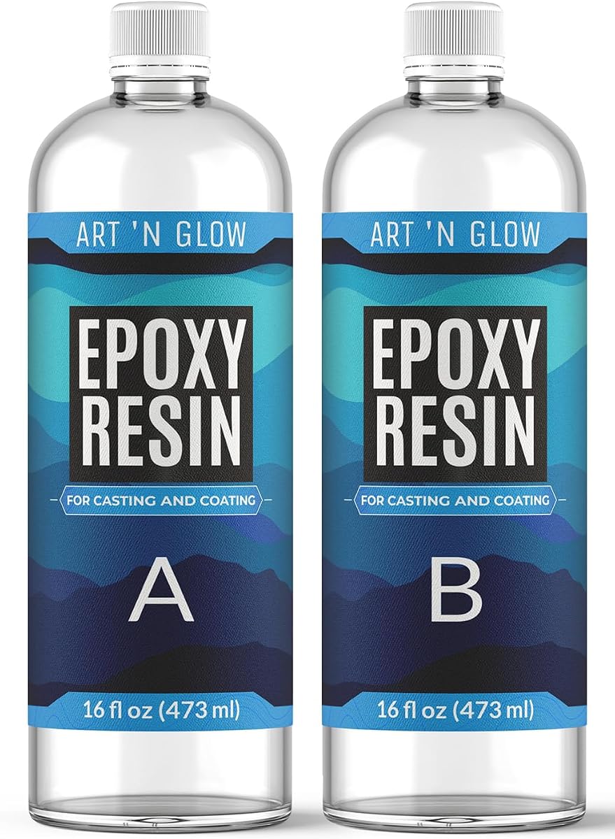 Craft Resin Crystal Clear Epoxy Resin Kit - Food Safe, UV Resistant - 2 Gal