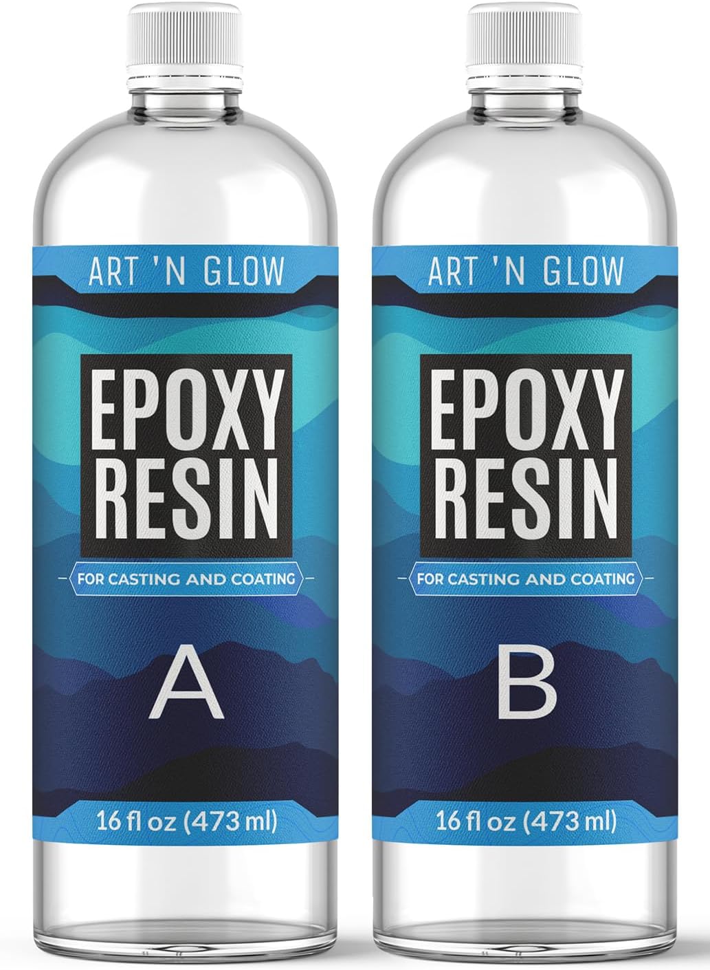 ‘N Epoxy Resin for Clear Casting and Coating - 32 Ounce Kit - Perfect for Molds, Crafts, Tumblers, Jewelry, Wood - Food Safe, Non Yellowing, Bubble Free, and Made in The USA