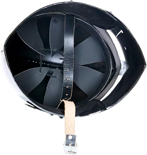 Miniatura 5 de MUTU GREENWORLD - Casco medieval de caballero cruzado templario hecho a mano, armadura de acero negra completa, ajuste ajustable, decoración