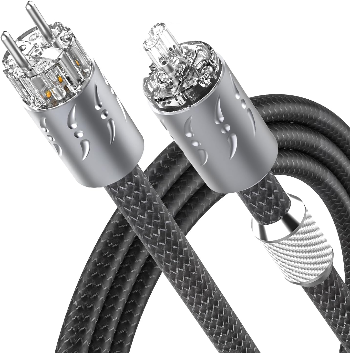 WAudio 10AWG Hi-Fi Stromkabel – 2 Meter, Mit Schuko- & IEC-Stecker, Für Bessere Audio/Video-Qualität