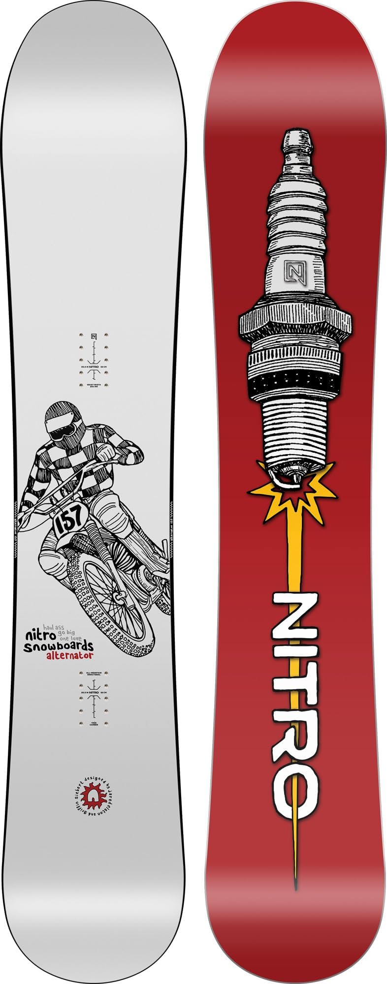 Nitro Snowboards Men's ALTERNATOR & ALTERNATOR X Volcom Board '25, All-Mountain Board, Directional, True Camber, All-Terrain, Mid-Wide to Wide, Depending on Length