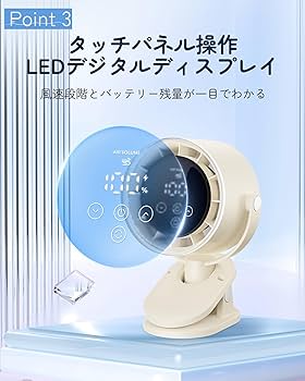 Amazon | InvaXe クリップ扇風機 自動首振り 【2025新登場】卓上 USB式