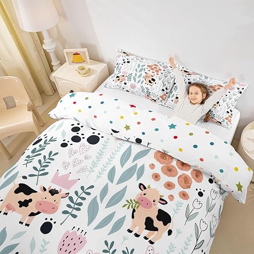 Vista 137 de Erosebridal Funda de edredón de zorro kawaii, juego de ropa de cama de zorro de dibujos animados, funda de edredón con 2 fundas de almohada para Fox
