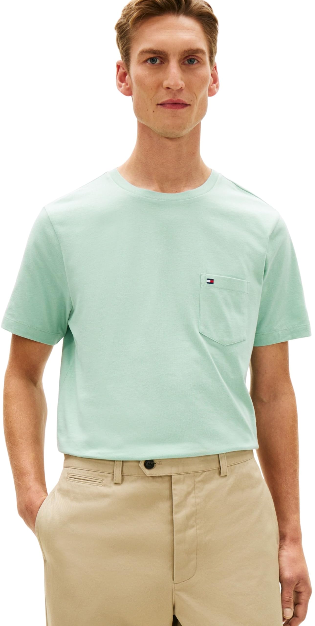Tommy Hilfiger Herren Essential Solid Pocket Tee Mw0mw37283 S/S T-Shirt
