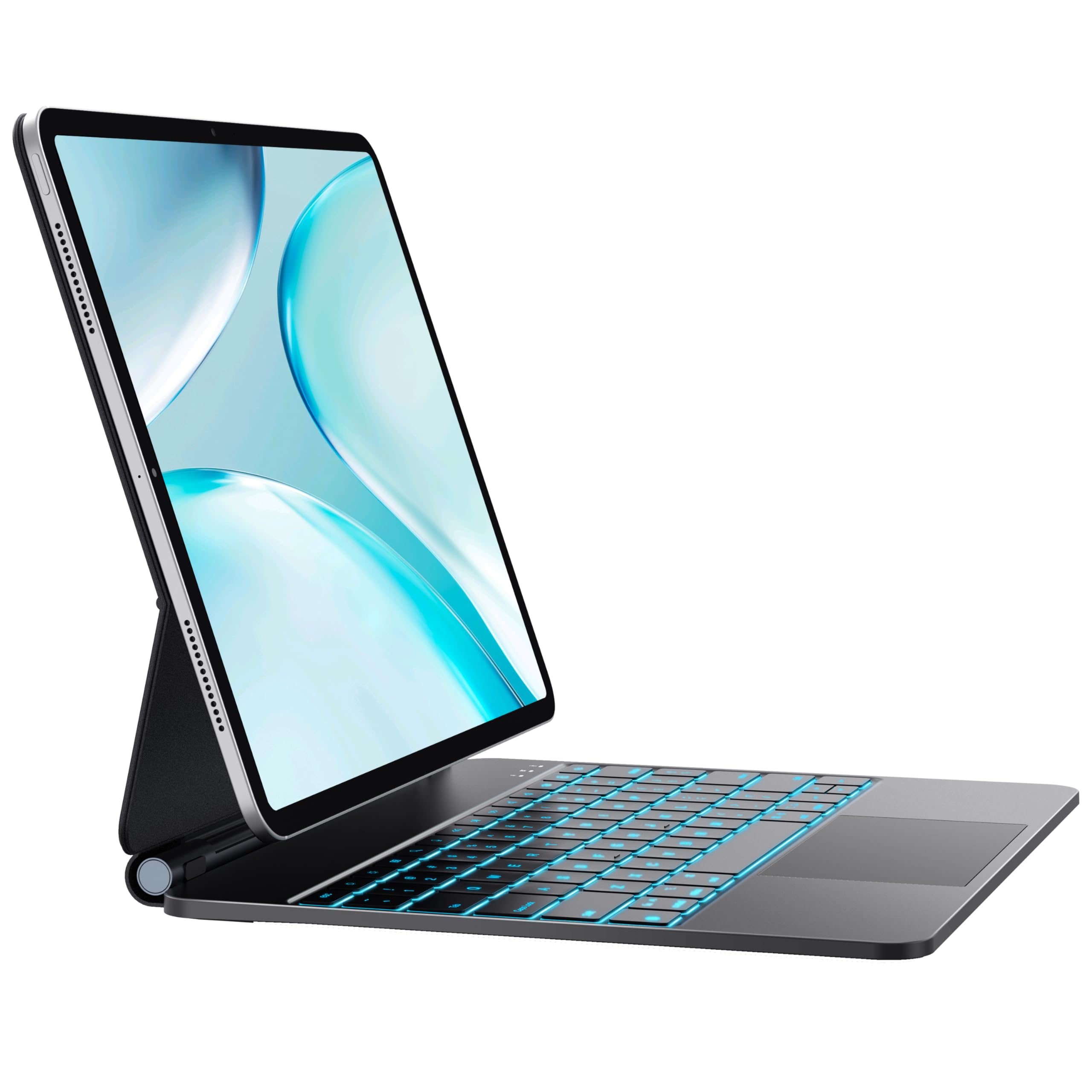 CHESONA Ultra Light IPad Air 13 Inch Case Keyboard(M3 2025 / M2 2024)- Magnetic Detachable 7 Colors Backlit Multi-Touch Trackpad Keyboard For IPad Pro 12.9, Smart Sleep/Wake Stain Proof Cover- Black - View #6