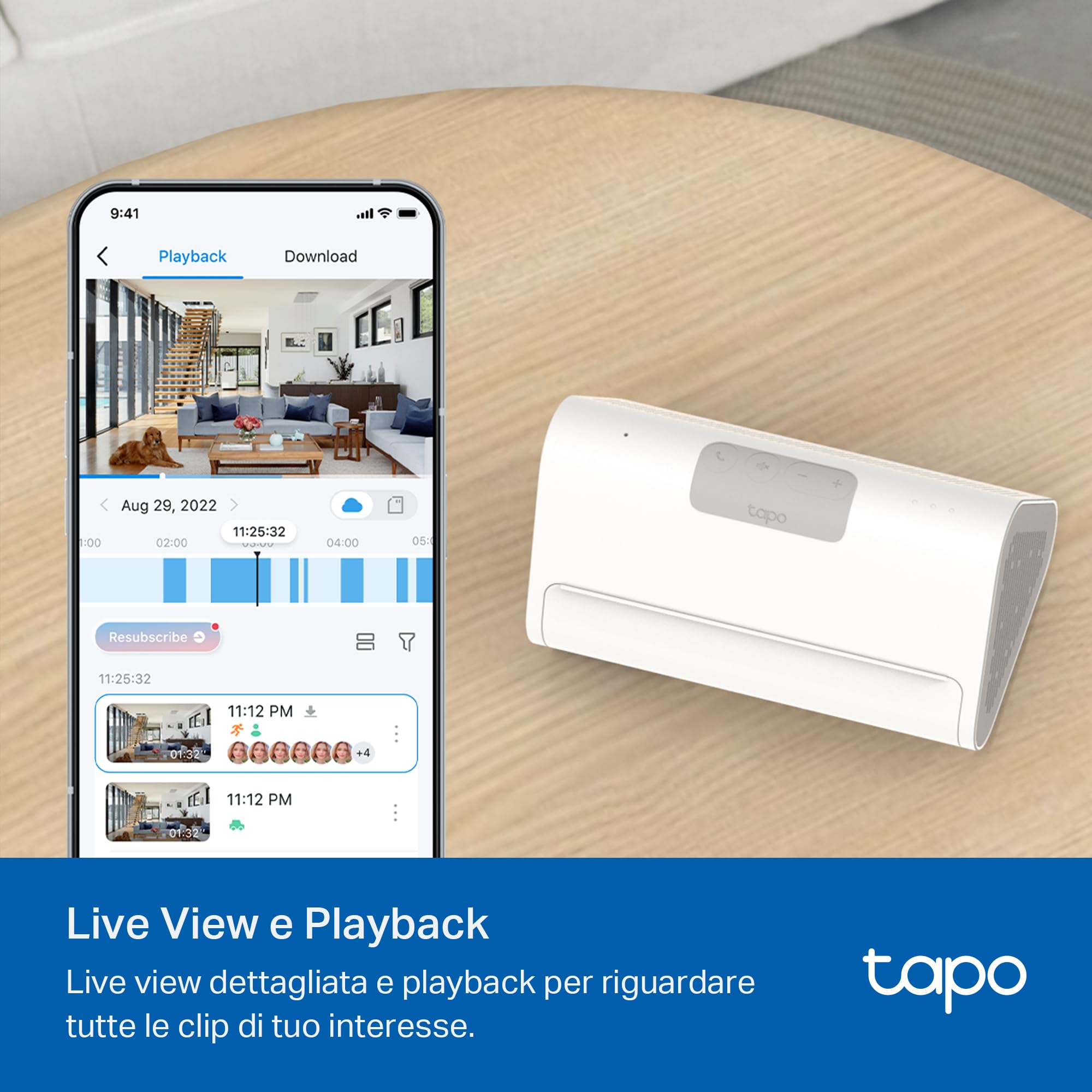 Tapo H500 Smart HomeBase, Connetti 16 Telecamere e 64 Sensori, Archiviazione Locale 16GB Integrato+16TB Espandibile HDD/SSD, Senza Canone Mensile, Rilevamento AI Avanzato, Output HDMI