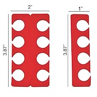 Vista 8 de PrettyClaw Separadores de dedos para pedicura, separadores de dedos de los pies, separadores de uñas de espuma suave para esmalte de uñas, 4