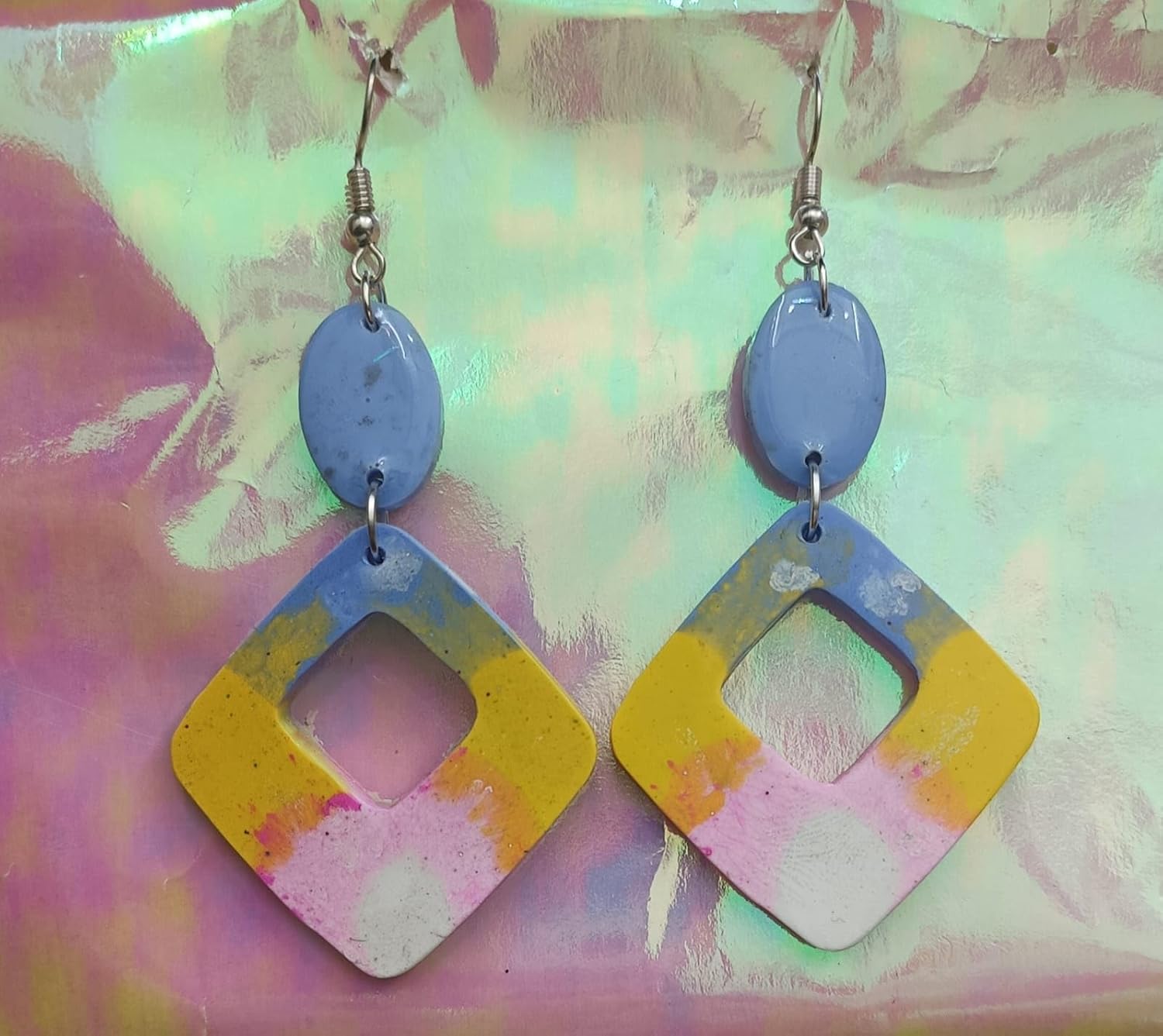 Buy Geometric Shaped Resin Earring For Girl's & Women's (Circle Shaped) at  Amazon.in