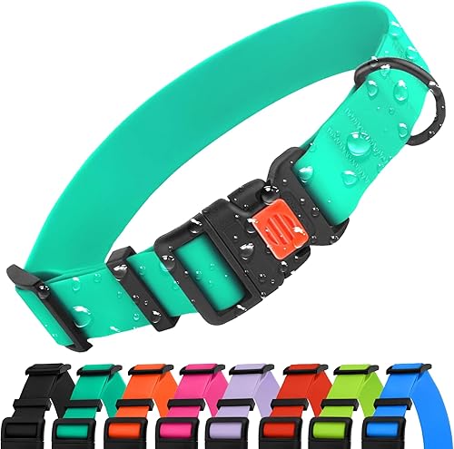 CollarDirect Collar de perro impermeable - Collar de silicona, plástico, resistente al olor, fácil de limpiar, para perros grandes, medianos y