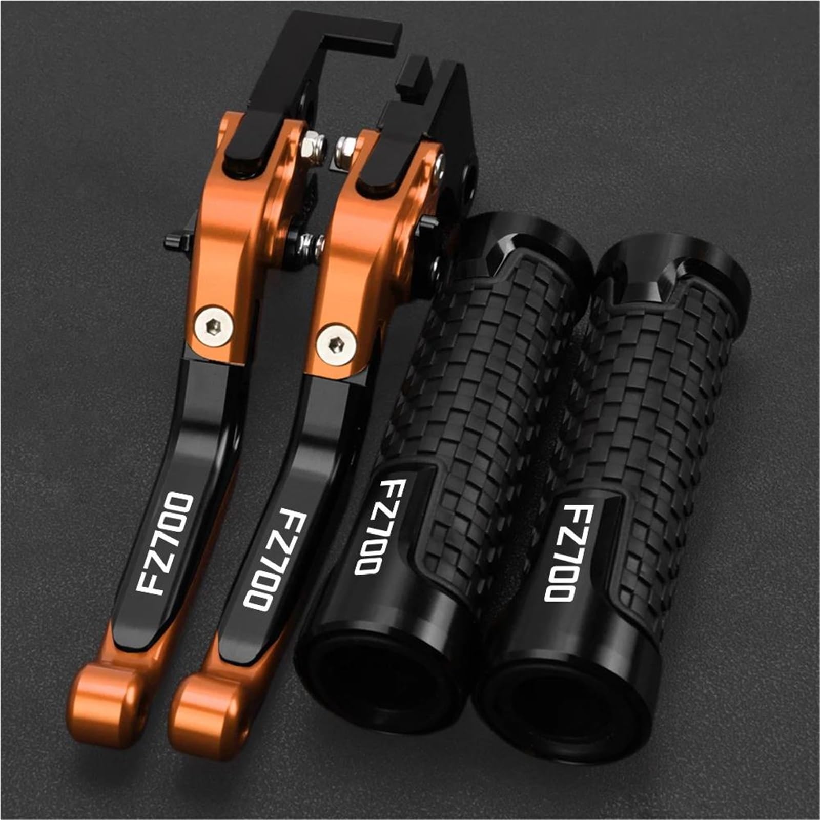 Tgvselpj Orange 2 Motorcycle Part Motorcycle Parts Adjustable Pivot Brake Clutch Levers Control Handles For Y-Amaha For Genesis Fz700 Fz 700 1987(Orange 2)