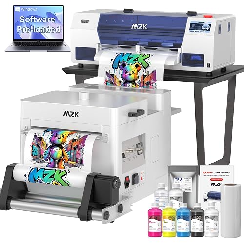 MZK 14'' A3 DTF Printer Bundle With F1080 Printhead,2X-Speed VS L1800/R1390,Auto-Cleaning Durable Mode+Ink Anti-Clog Filter system,5'' Multi-Function Touch Screen,Dual Ink Level Alert,Gift Ink 2 Years