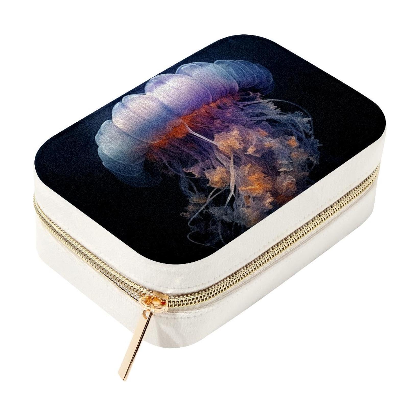 Organizador de joyas para viajar ligero con este estuche de terciopelo Jellyfish