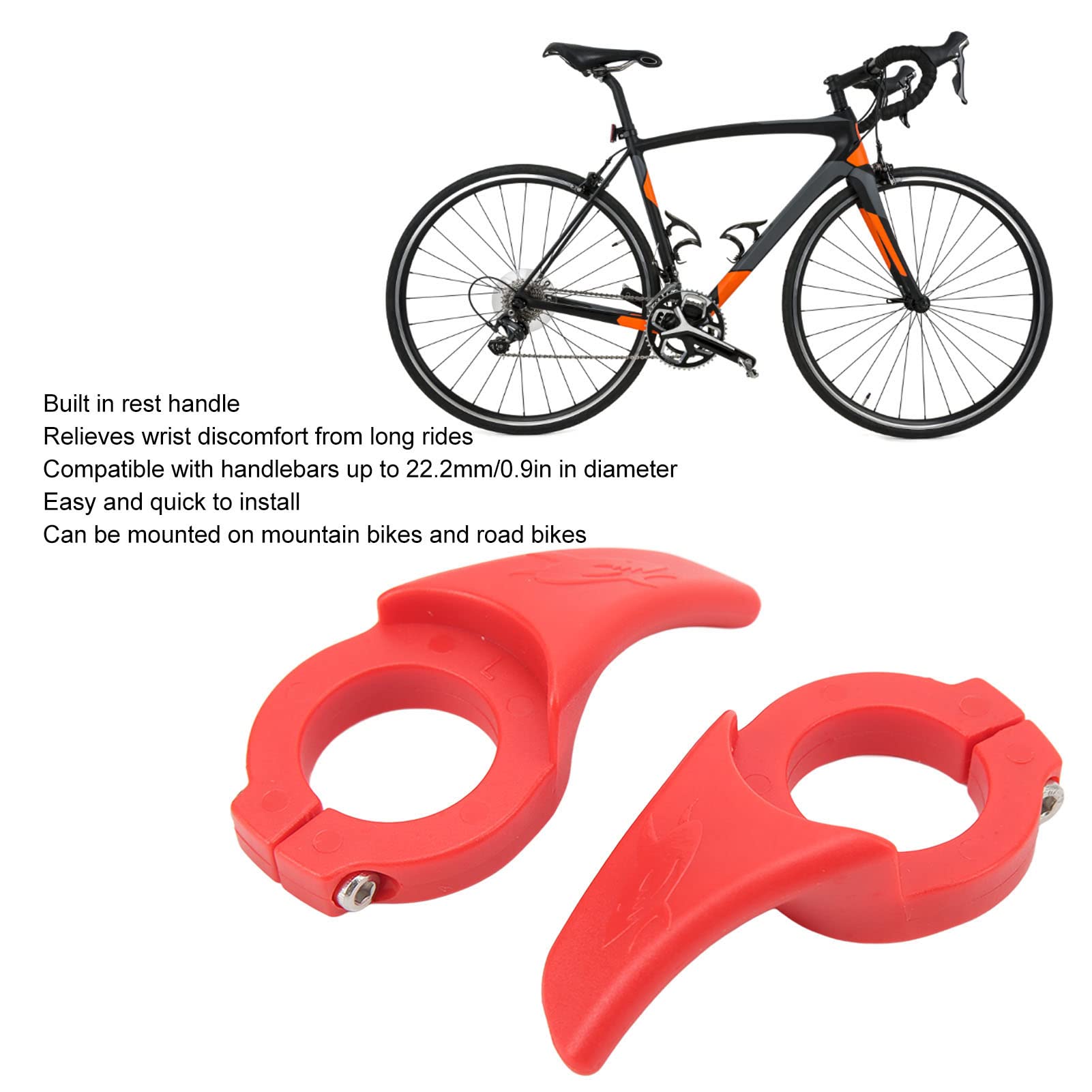 Cosiki Daumen-Lenker zur Linderung von Schmerzen am Handgelenk, langlebig, ohne Schlieren, für Zusatzlenker, für Fahrrad, 1 Paar für 22,2 mm Lenker