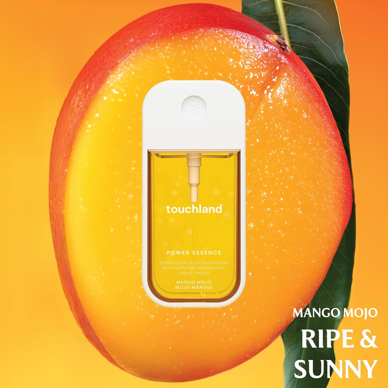 Touchland Power Essence Hydrating Body & Hair Fragrance, TROPICAL ESCAPE BUNDLE (Lush Tropicale, Peachy Lychee, Mango Mojo) 2 FL. OZ. Travel Size Body Mist (Set of 3)