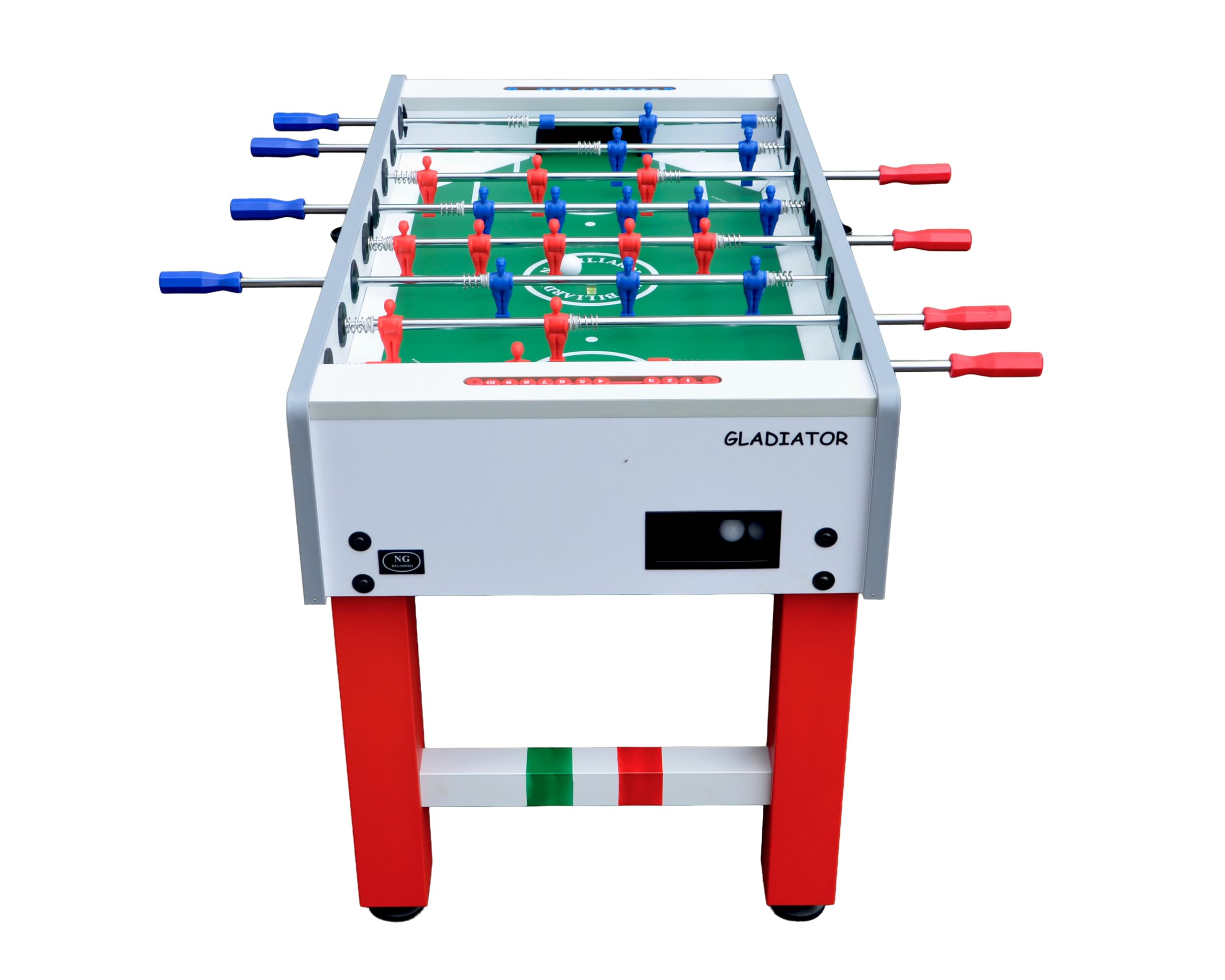 NG Biliardi Calcio Balilla da Competizione Gladiator (omologato FICB) - Regolamentare - aste telescopiche - Vetro