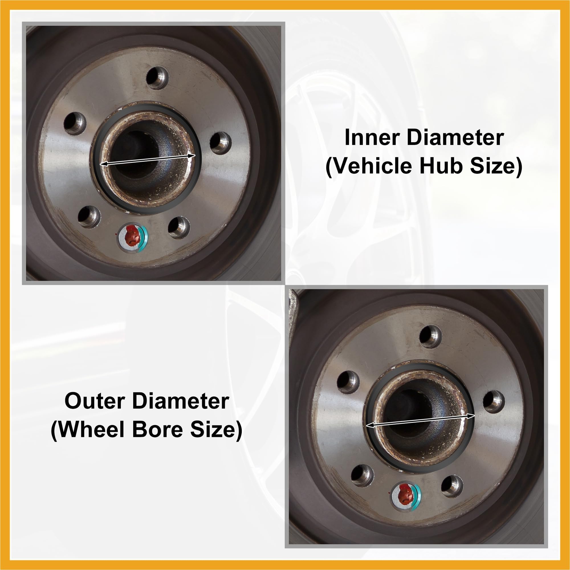Lot De 4 Anneaux De Centrage Alu OD106mm ID78.1mm - HR1060-7810A