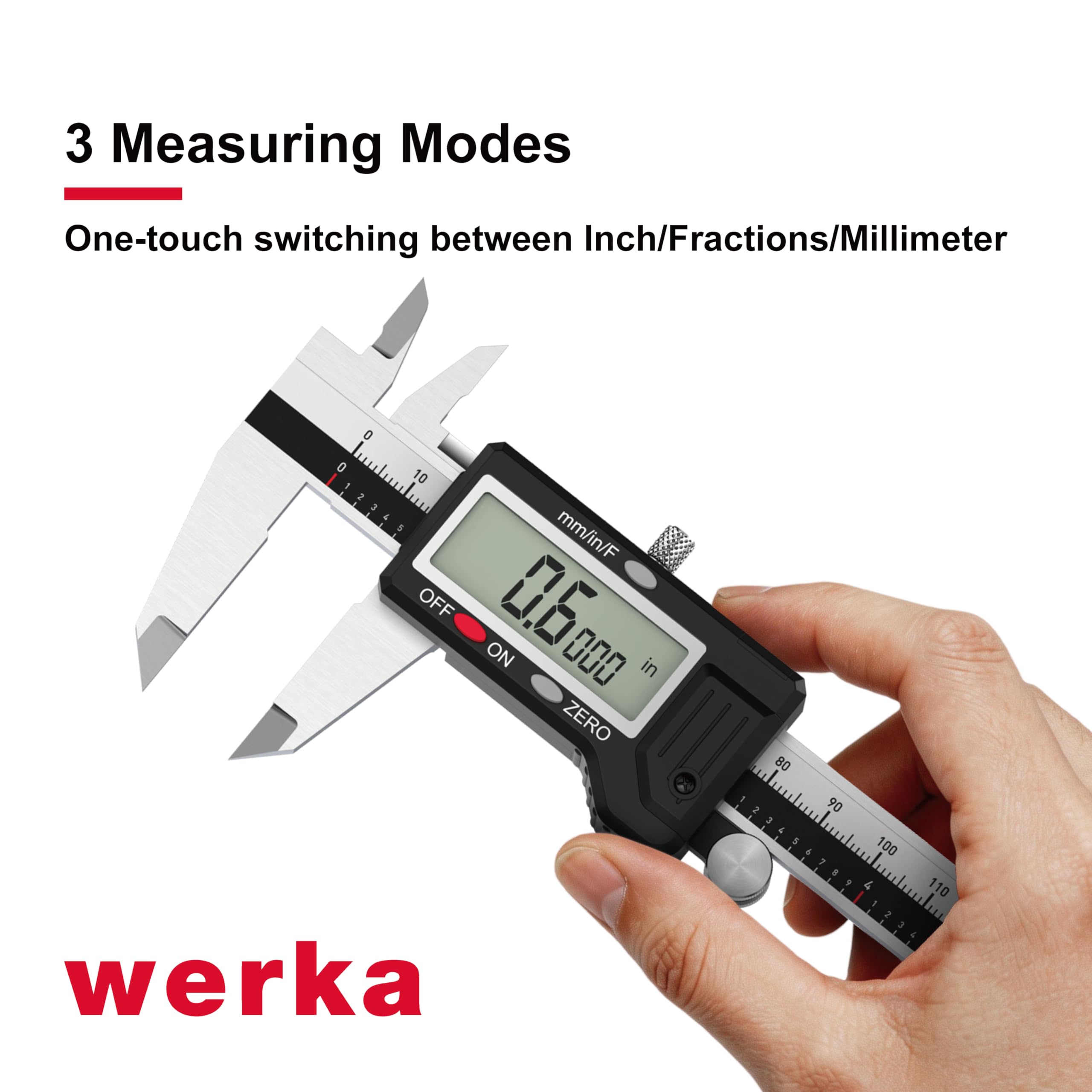 Werka Digital Caliper - 0-6 Inch Stainless Steel -5