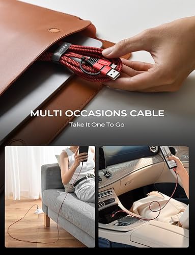 Vista 30 de AINOPE Cable USB C a USB C, paquete de 2 cables USB C de 3 pies de carga rápida con adaptador USB a USB C, cable USB a USBC de 60 W para iPhone 17