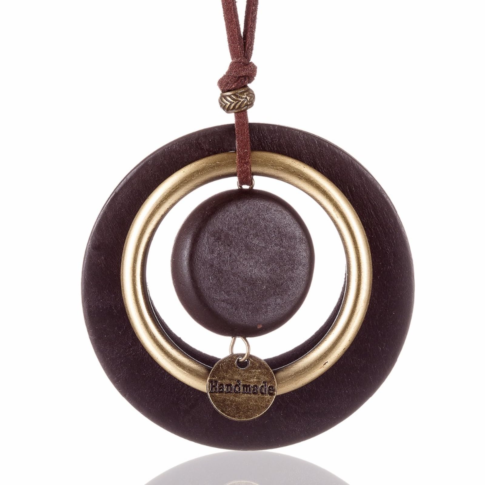 Bijoux de mode coréenne : collier long en bois pour tenue bohème - 4