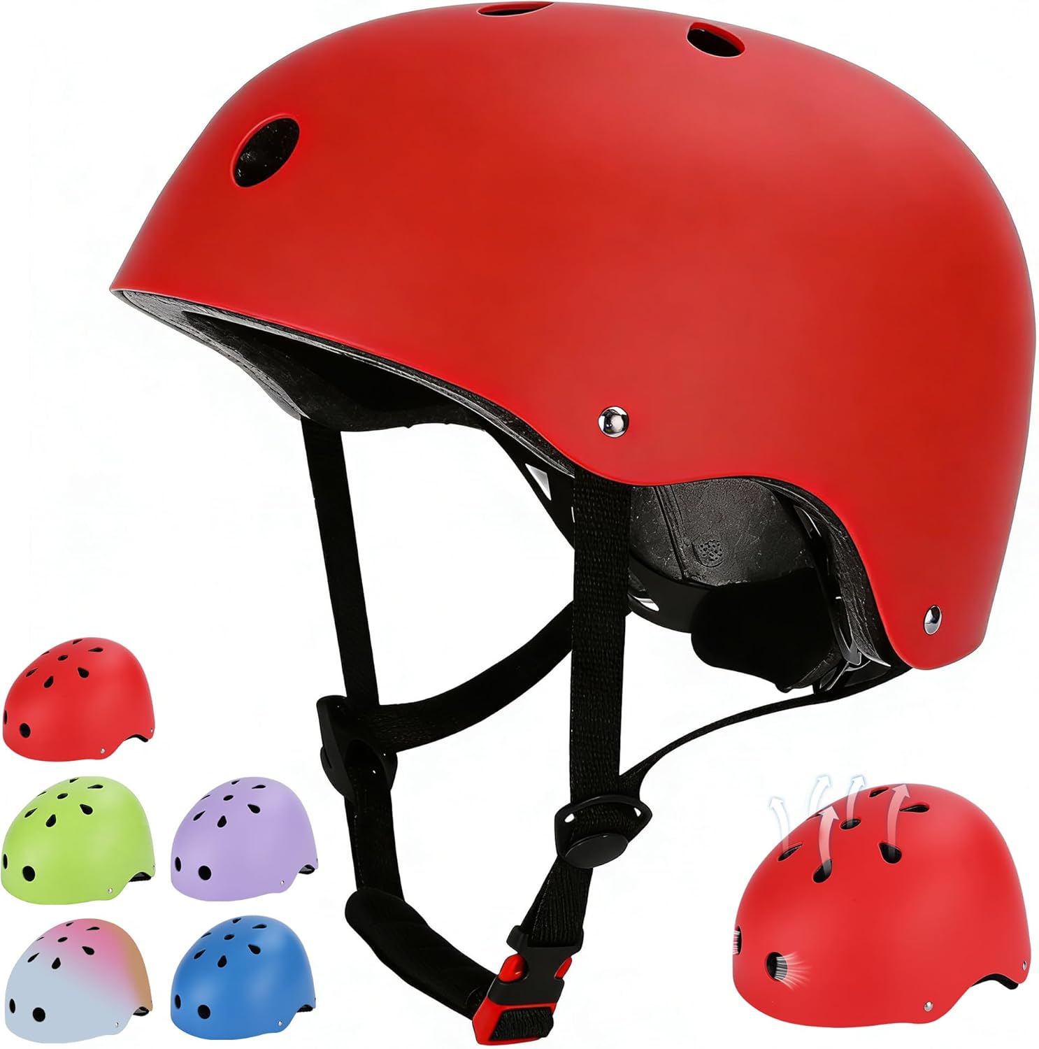 Kids Bike Helmet, Toddler Helmet for Youth Boys Girls Ages 1-3/2-4/3-5/5-8/8-14 Year Old, Adjustable Fit & Lightweight, Multi-Sport Safety for Skateboard Skating Bicycle Scooter Cycling