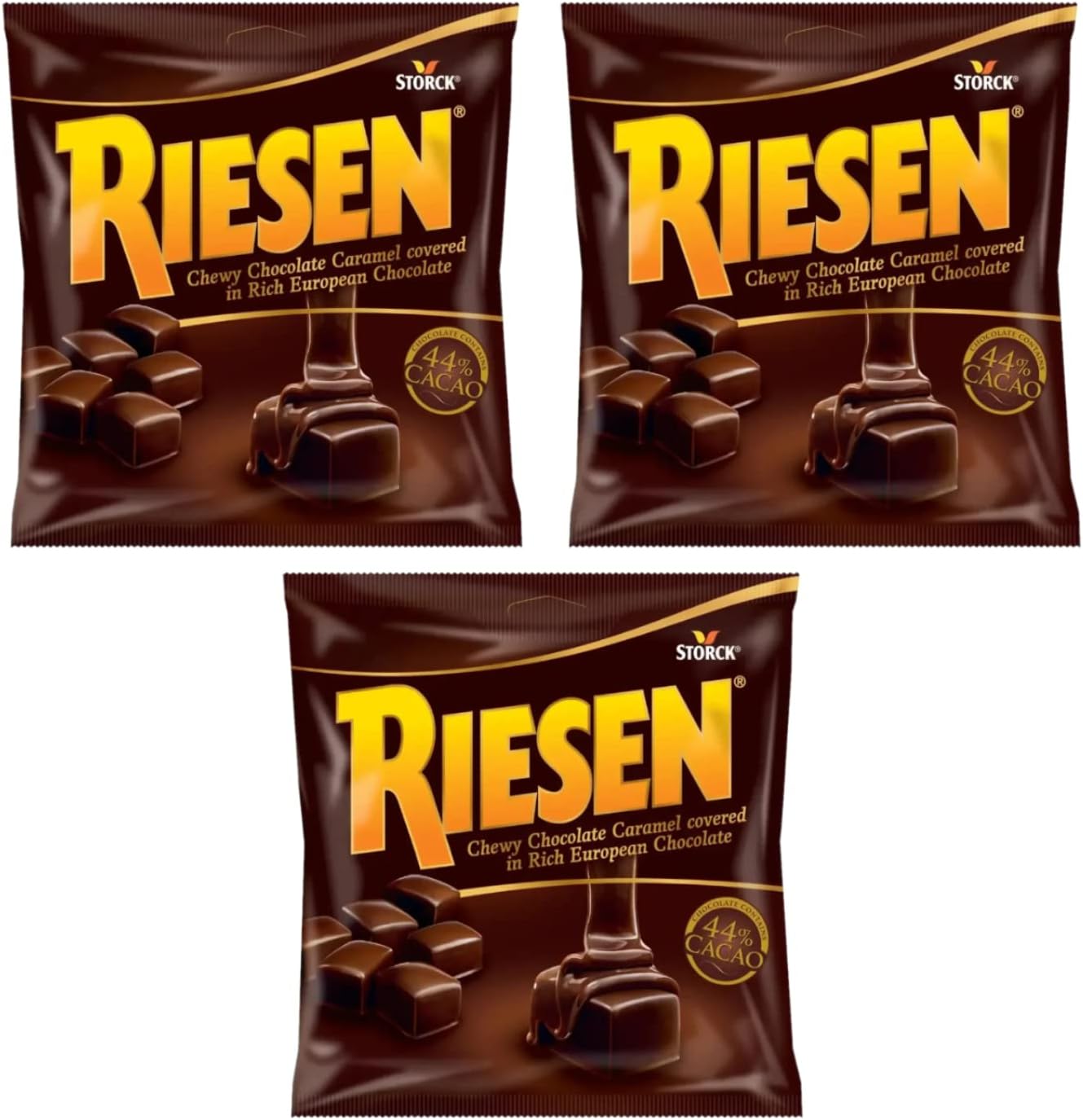 Riesen Chewy, Chocolate Caramel; 2.65 Ounce (Pack of 3)
