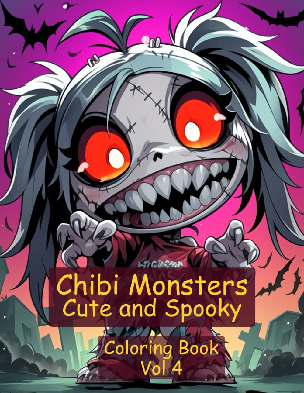 Chibi Monsters: Cute and Spooky Coloring Book Vol 4