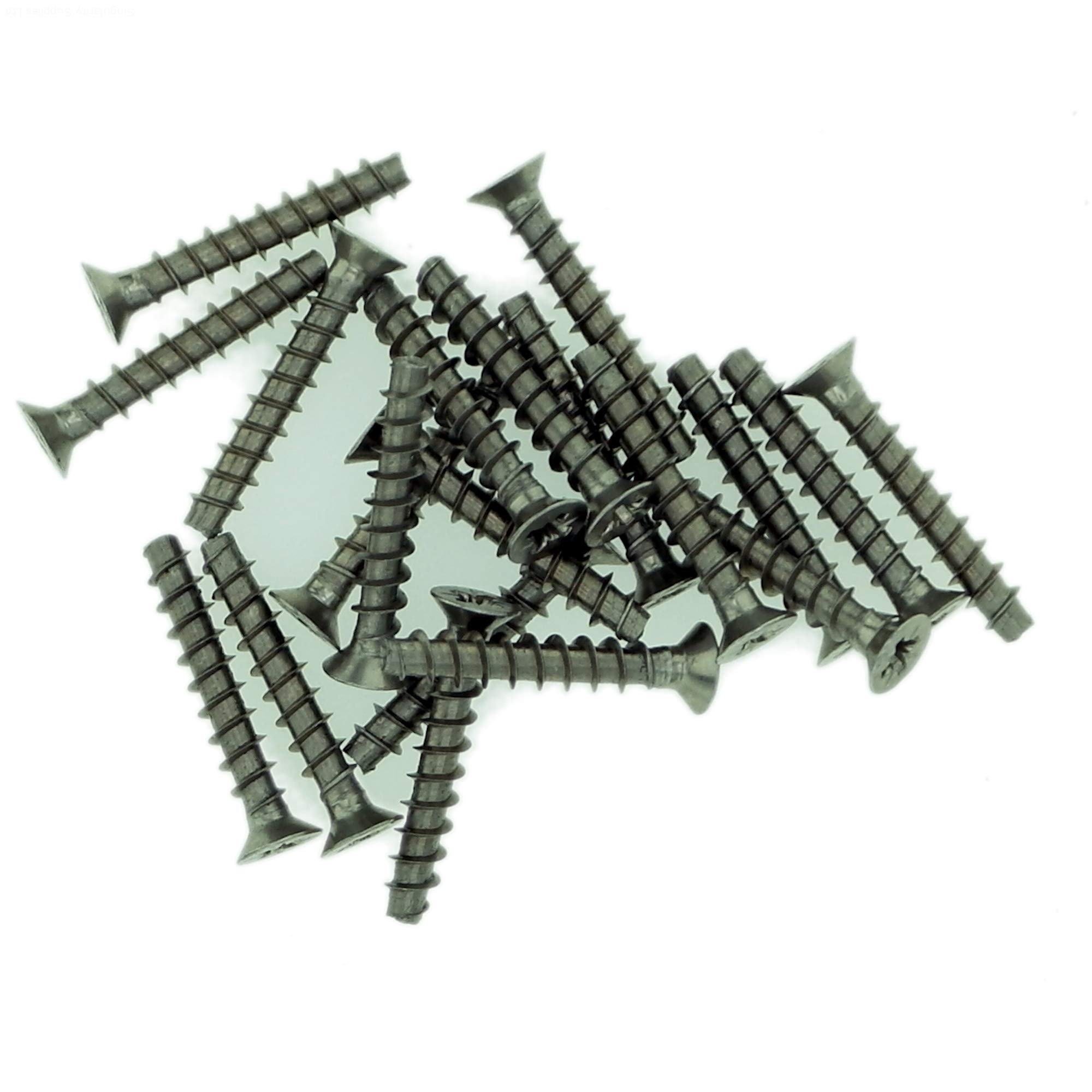 Singularity Supplies D3.5 (3.5Mm X 10Mm) Pozi Countersunk Screws For Plastic (Trilobular) - Stainless Steel (A2) (Pack Of 20)