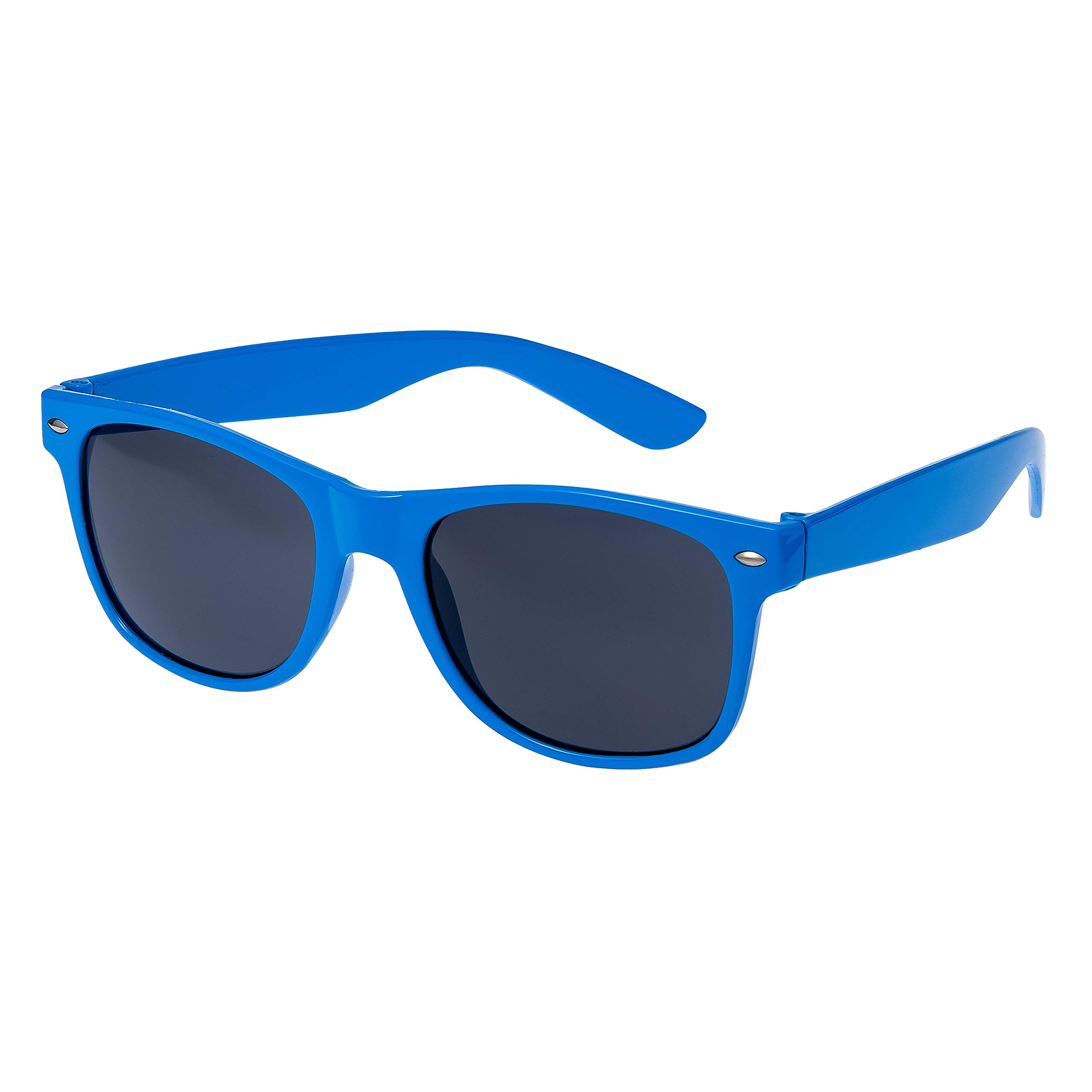 Ultra Classic Sunglasses for Men & Women UV400 - Lightweight, Flexible Fit, Maximum Sun Protection - Perfect Adults Mens & Womens Accessories for Holidays - Blue Frame with Black Lenses