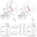 Pièces de pompe à sein compatibles avec Spectra S1/S2/9 Plus, Accessoires non originaux, remplacements complets Inclure 24mm Mélanges, robinets, protecteurs de l'écoulement arrière (bills inclus), tubulures et bouteilles