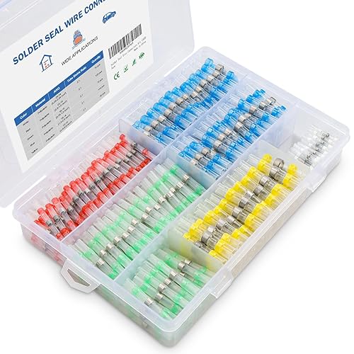 Kit de conectores de cable termorretráctil, 400 unidades, conectores a tope de soldadura impermeables, conectores de terminales eléctricos aislados