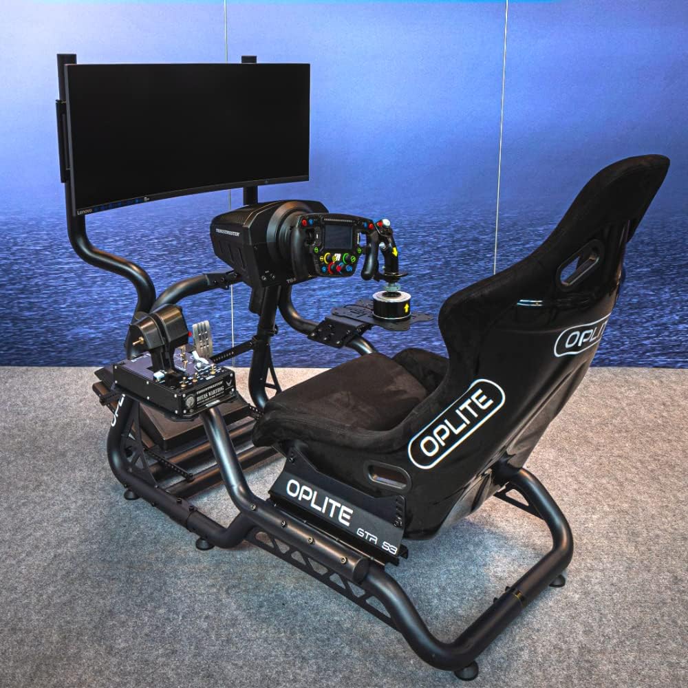 OPLITE Support SimRace & FlightSim Holder Simulation GTR S3 pour Joystick Boite de Vitesse Frein à Main Manette des Gaz