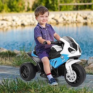 HONEY JOY Kids Ride on Motorcycle, Licensed BMW 6V Motor Bike w/Training Wheels, Head Light, Music Mode & Cool Appearance,...