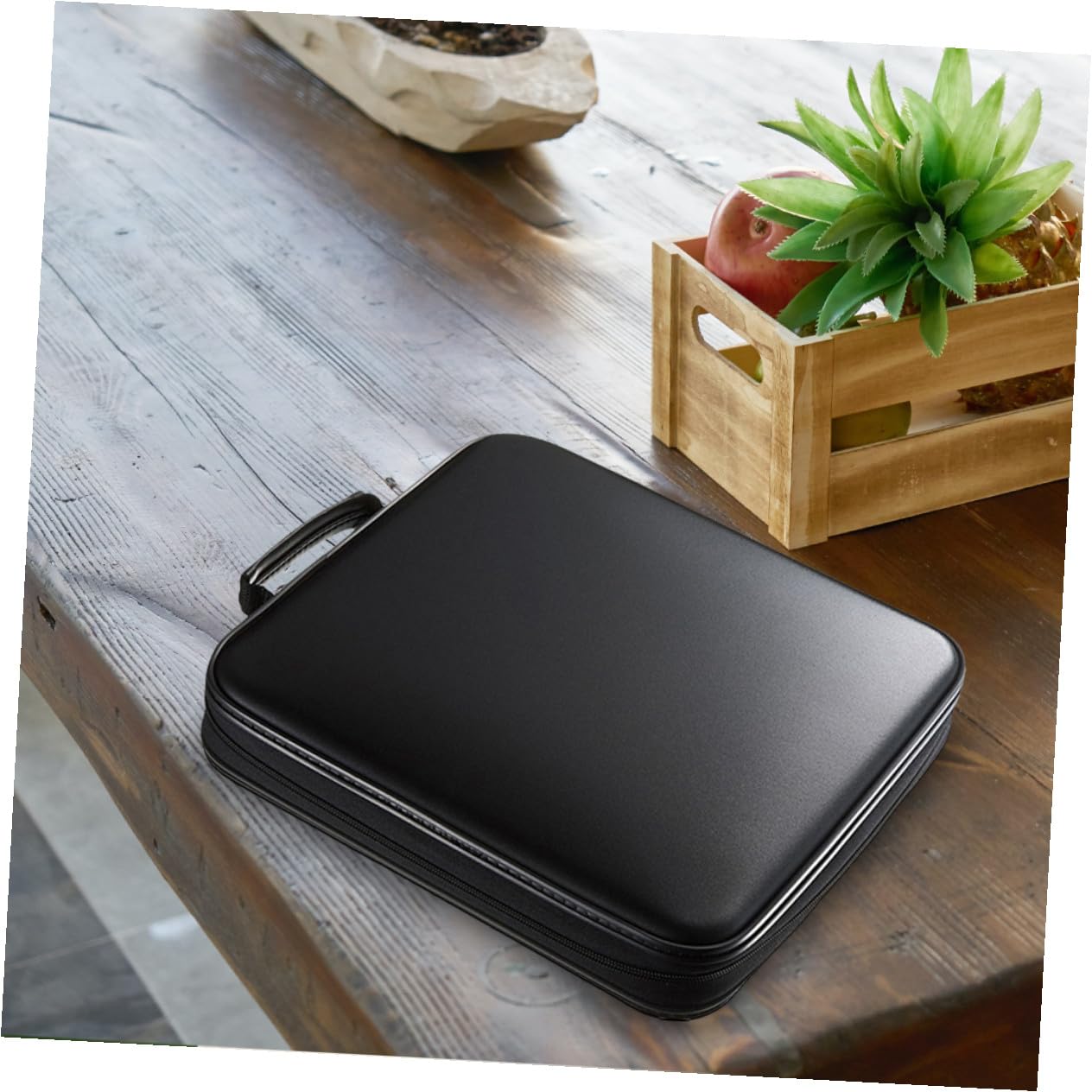 Baluue Custodia Porta CD e Organizzatore Dvd Portatile 160 Slot, Protezione da Polvere e Graffi, Cerniera Scorrevole per Uso Auto, Casa e Viaggi