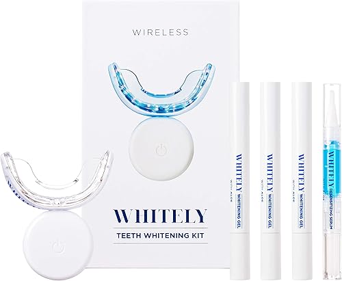WHITELY Kit de blanqueamiento dental inalámbrico agente blanqueador de extracto de hoja de aloe