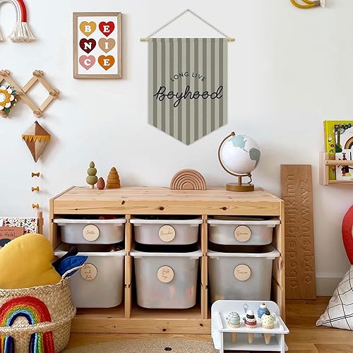 Miniatura 36 de Decoración de pared azul marino para habitación de niños, decoración de pared para dormitorio de niños, decoración de habitación de niños, Azul