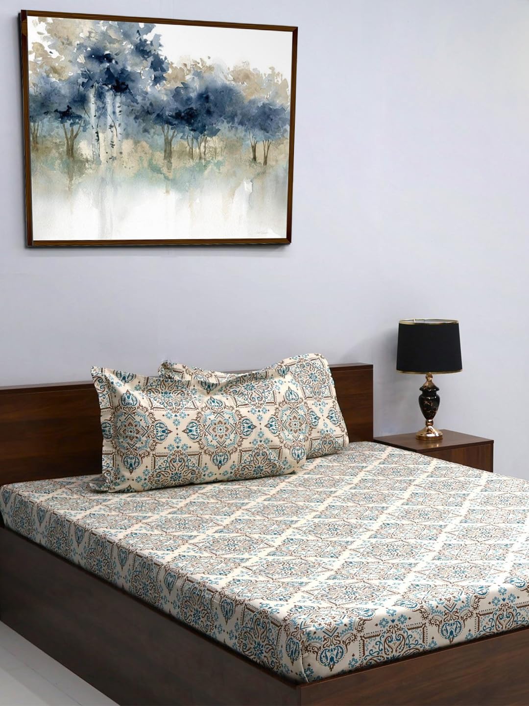 Bombay Dyeing King Sheet Set - 100% Cotton -9