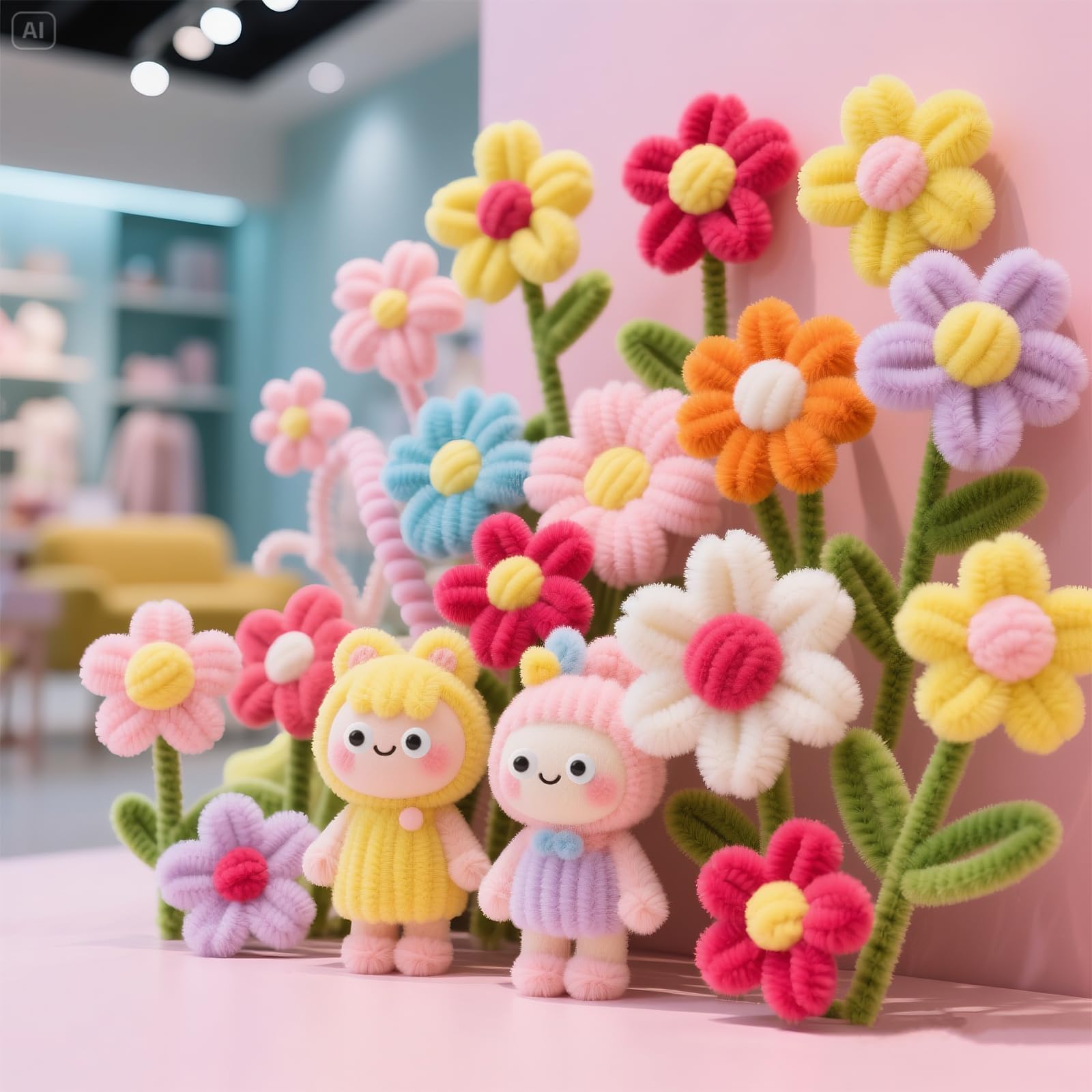 250 Pièces Fil Chenille Kit Bouquet Cure Pipe Chenille Cure Pipe