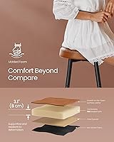 Vista 8 de VASAGLE EKHO Collection - Juego de 2 taburetes de bar, taburetes de bar de altura de mostrador, taburetes de encimera de cocina, taburetes