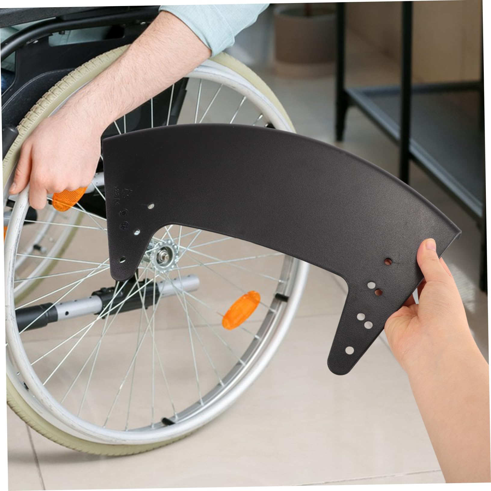 2piezas Protección Lateral Para Sillas De Ruedas De Unidades De Guardabarros Antisalpicaduras Instalación Rápida y Sencilla Materiales Duraderos Para Uso Exteriores Eficaz