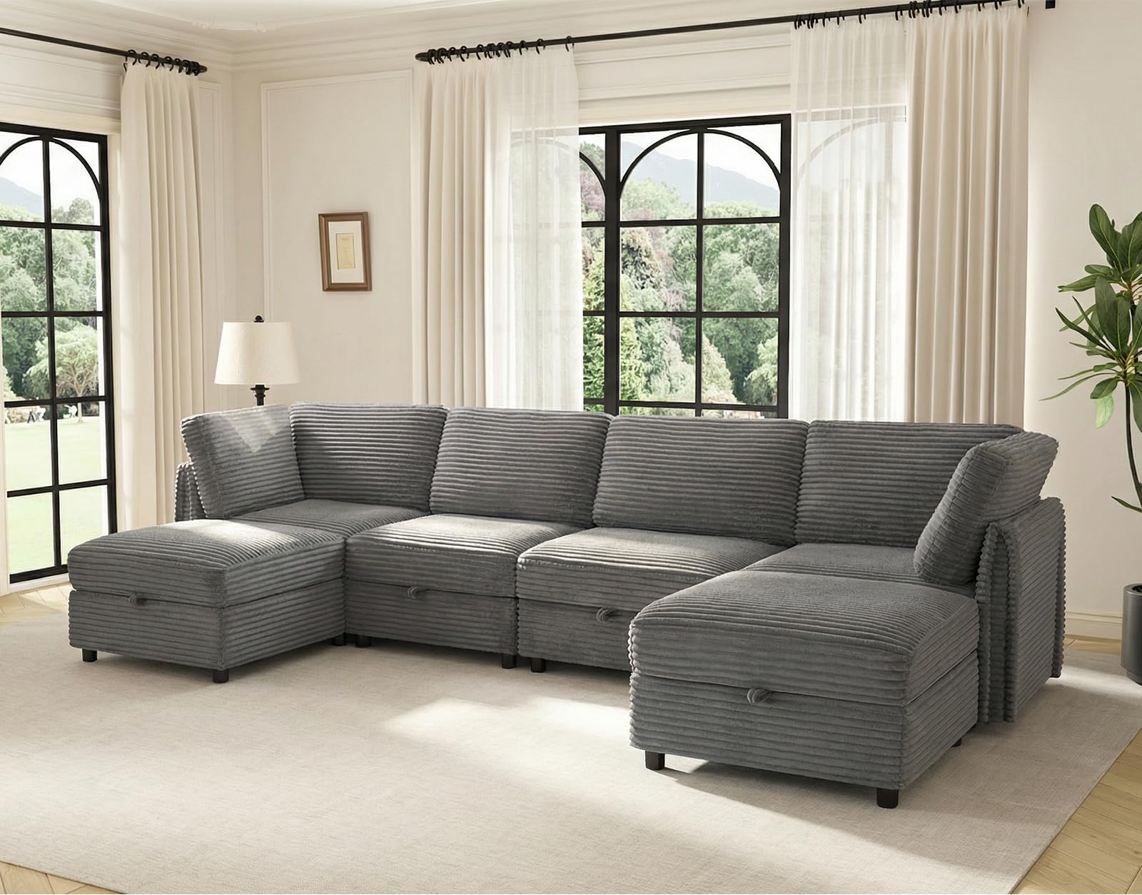 KKL Modular Sectional Sofa U-Shaped 6 Seater
