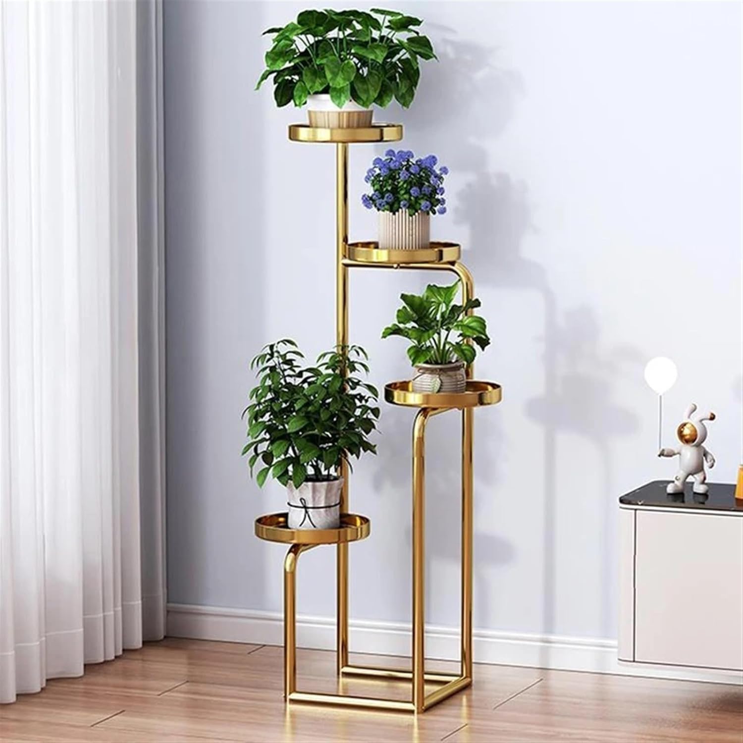Flower pot stand Nordic Iron Floor-standing Plant Shelves Living Room Decorative Flowerpot Shelf Balcony Rack Indoor Potted Display