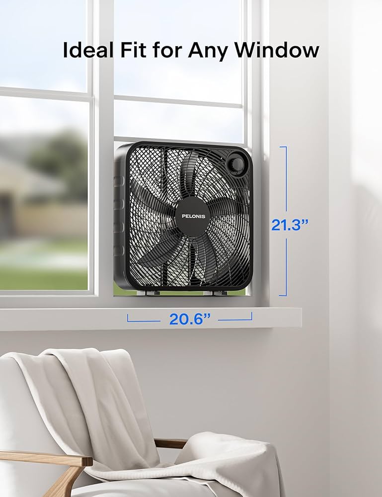 Amazon.com: PELONIS 20 Inch Box Fan – 3 Speeds, 25ft/s