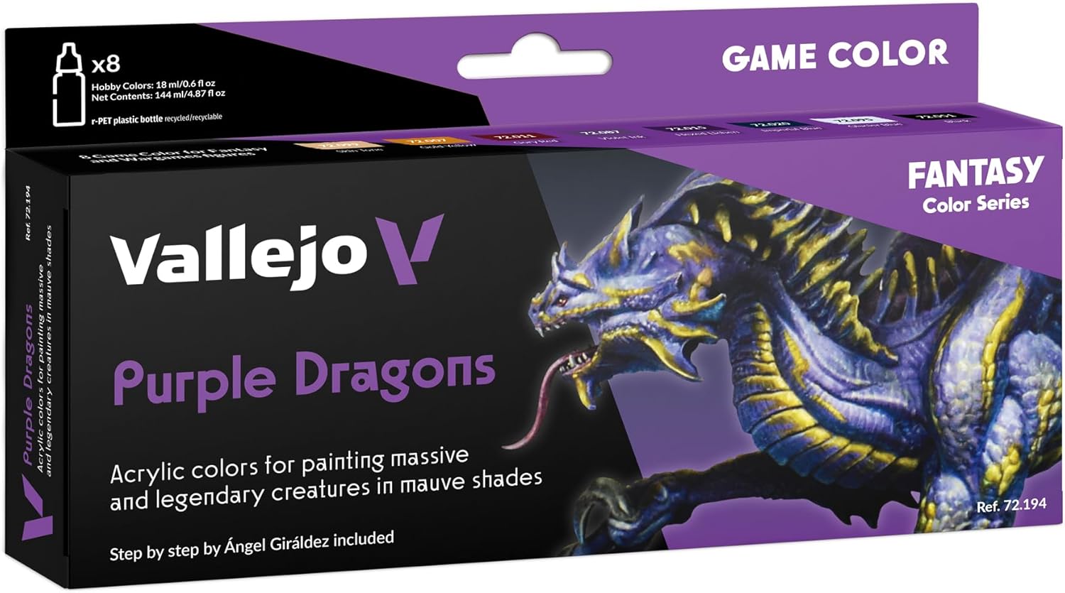 Vallejo AV Game Color Set - Purple Dragons (x8)