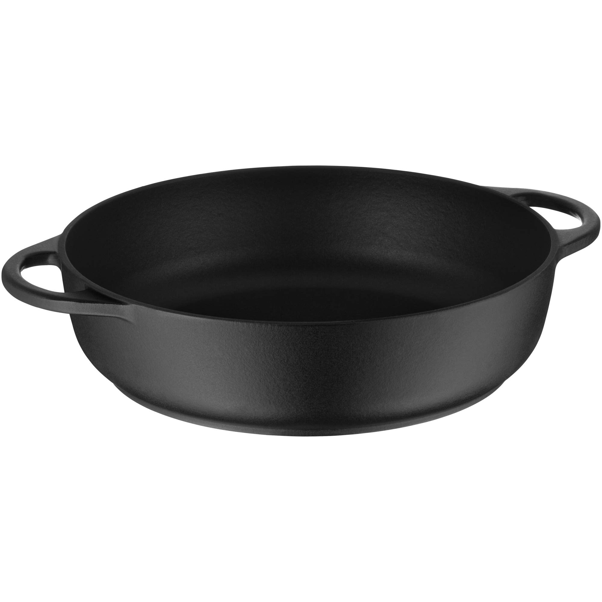 WMF 28 cm indukcyjna patelnia do duszenia, patelnia rolnicza ze szklaną pokrywką, żeliwo emaliowane, wysoka obręcz, żaroodporna, czarna
