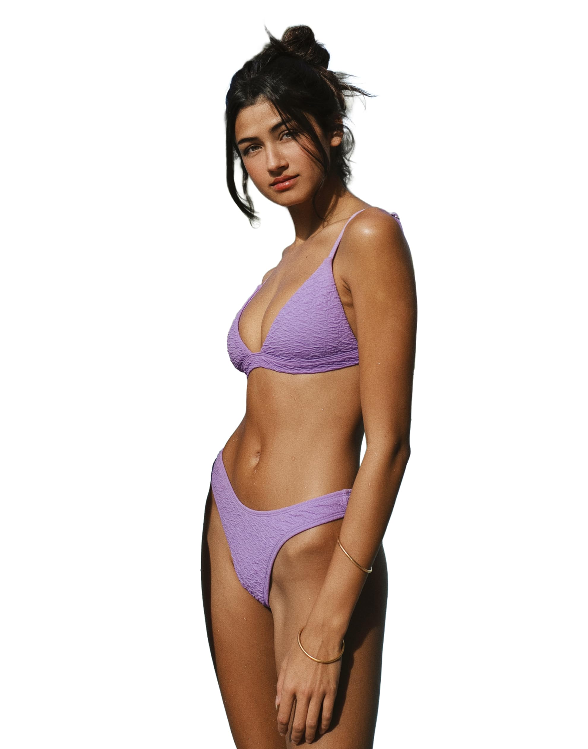 YAKISWIIM Damen sexy Bikini-Anzug mit modischem V-Kragen Schwimmanzug,schön Hoch tailliert Badeanzug